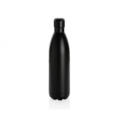 Logo trade advertising products image of: Solid colour vacuum stainless steel bottle 1L