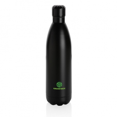 Logo trade promotional merchandise image of: Solid colour vacuum stainless steel bottle 1L