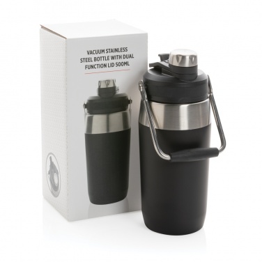 Logo trade advertising products picture of: Vacuum stainless steel dual function lid bottle 500ml