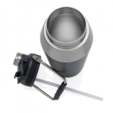 Logo trade business gifts image of: Vacuum stainless steel dual function lid bottle 1L