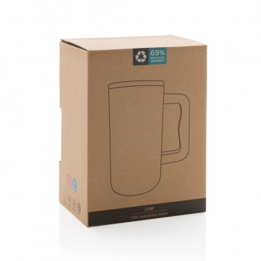 Logo trade corporate gift photo of: Cube RCS certified recycled steel mug 800ml