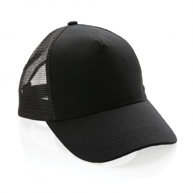Logo trade corporate gifts image of: Impact AWARE™ Brushed rcotton 5 panel trucker cap 190gr