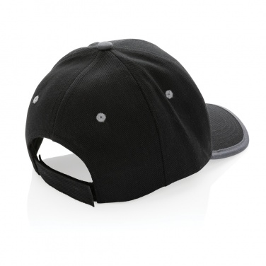 Logo trade business gifts image of: Impact AWARE™ Brushed rcotton 6 panel contrast cap 280gr