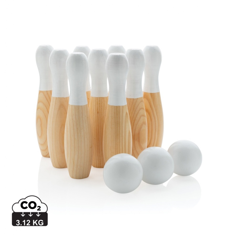 Logotrade promotional product picture of: Wooden skittles set