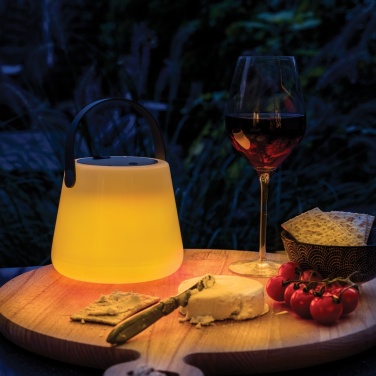 Logotrade promotional gift image of: SolarGlow RCS recycled ABS USB-rechargeable outdoor light