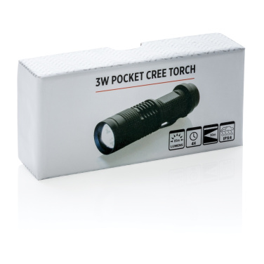 Logo trade promotional gifts image of: 3W pocket CREE torch