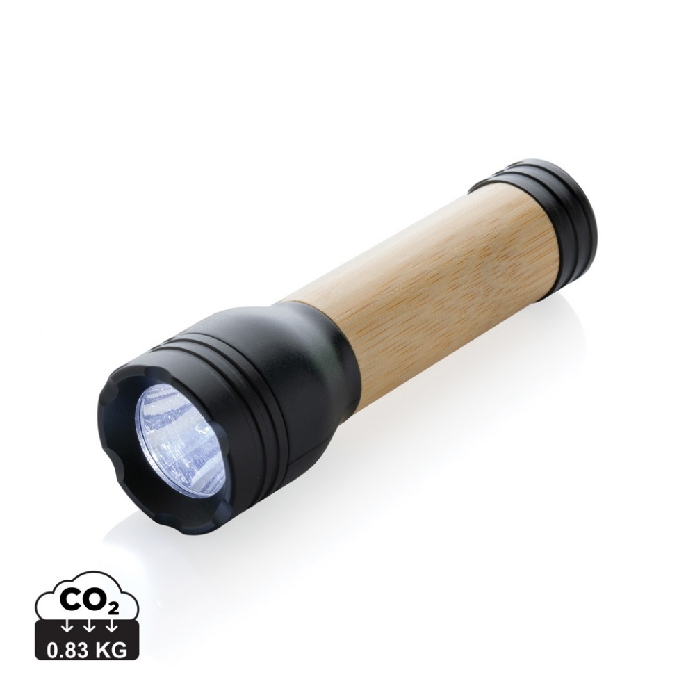 Logotrade promotional giveaways photo of: Lucid 1W RCS certified recycled plastic & bamboo torch