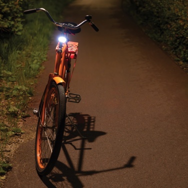 Logo trade promotional products picture of: Lumino RCS recycled plastic USB re-chargeable bike light set