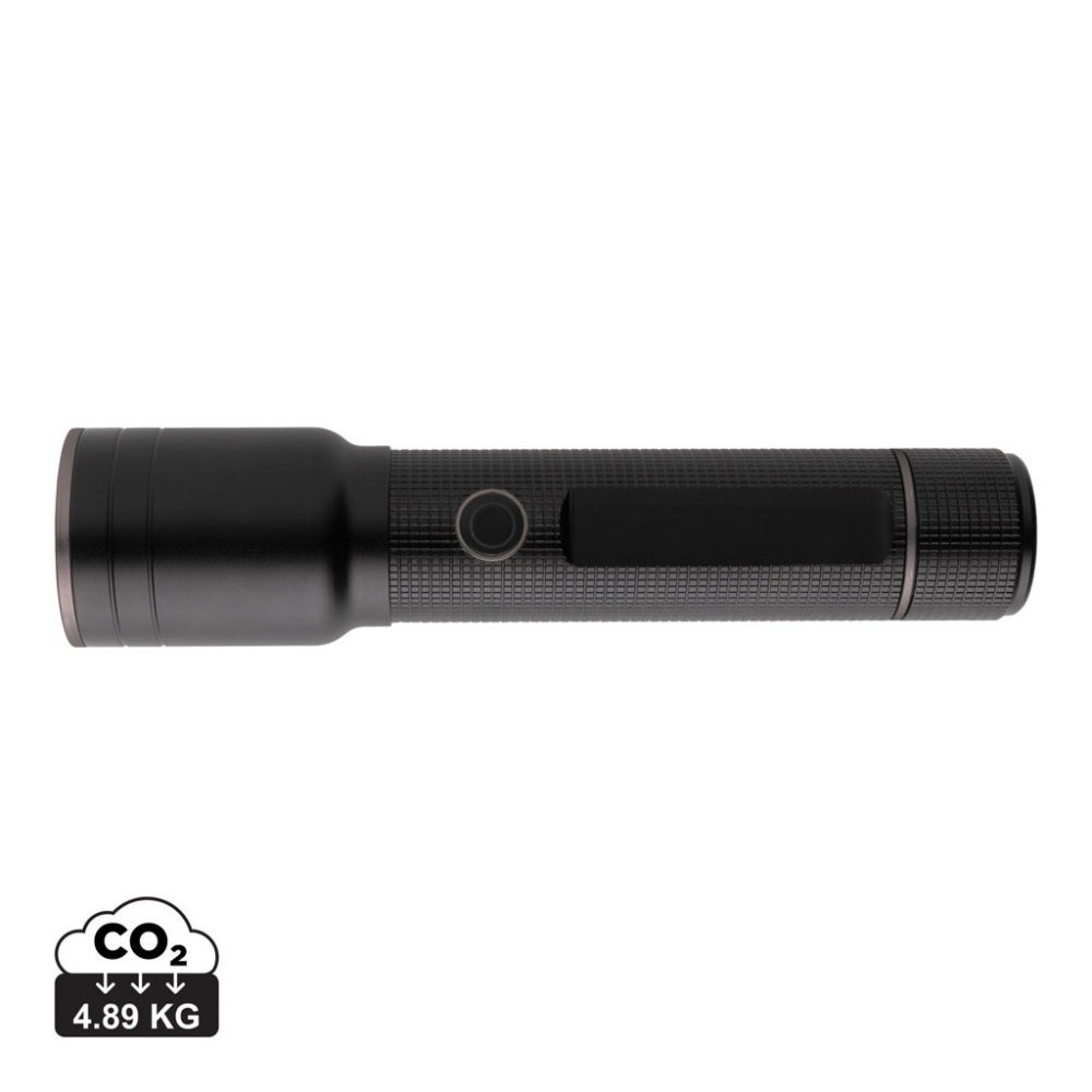 Logotrade promotional item image of: RCS recycled aluminum USB-rechargeable heavy duty torch