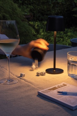 Logo trade promotional giveaways picture of: Zenic RCS recycled plastic USB re-chargable table lamp