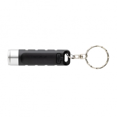 Logo trade promotional product photo of: Globix RCS recycled plastic USB re-chargeable keychain torch