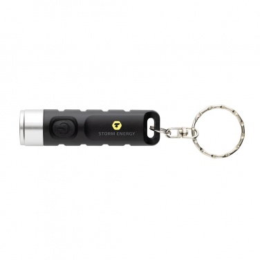 Logotrade promotional items photo of: Globix RCS recycled plastic USB re-chargeable keychain torch