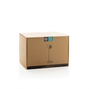 Logotrade promotional items photo of: Zenara RCS recycled plastic and cork 15W wireless desk lamp