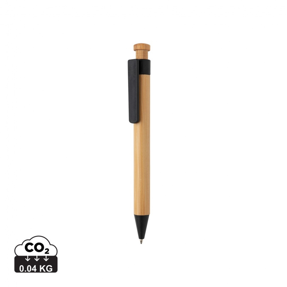 Logotrade business gift image of: Bamboo pen with wheatstraw clip