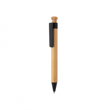 Logo trade corporate gifts image of: Bamboo pen with wheatstraw clip