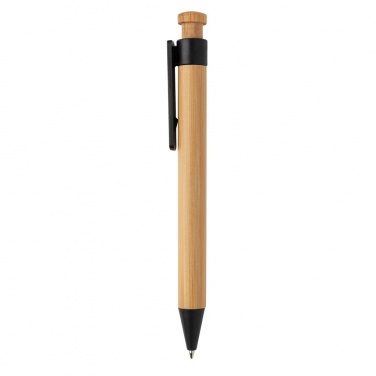 Logotrade business gift image of: Bamboo pen with wheatstraw clip