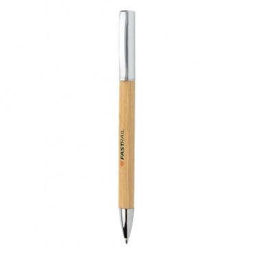 Logo trade promotional giveaways picture of: Modern bamboo pen