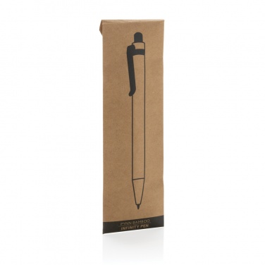 Logo trade promotional items image of: Pynn bamboo infinity pen