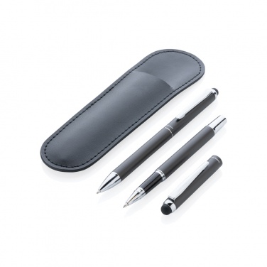 Logo trade promotional products image of: Swiss Peak deluxe pen set in PU pouch