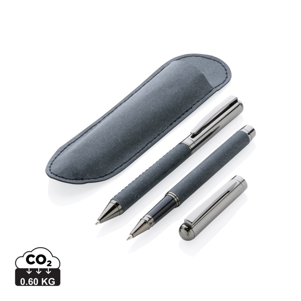 Logotrade promotional product picture of: Recycled leather pen set