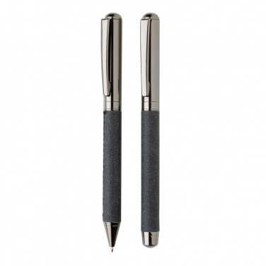 Logo trade advertising products picture of: Recycled leather pen set