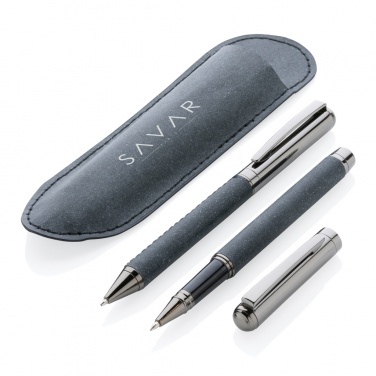 Logotrade promotional item picture of: Recycled leather pen set
