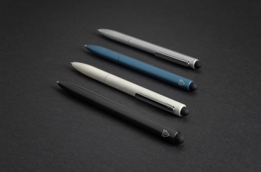 Logo trade promotional merchandise image of: Kymi RCS certified recycled aluminium pen with stylus