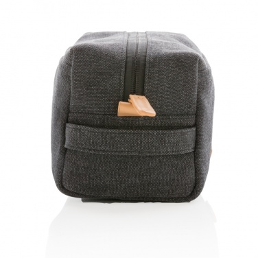 Logo trade corporate gifts image of: Canvas toiletry bag PVC free