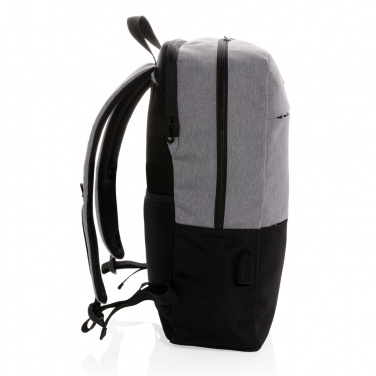 Logo trade advertising products picture of: Modern 15.6" USB & RFID laptop backpack PVC free