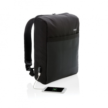 Logotrade promotional merchandise photo of: Swiss Peak 15" anti-theft RFID & USB backpack PVC free