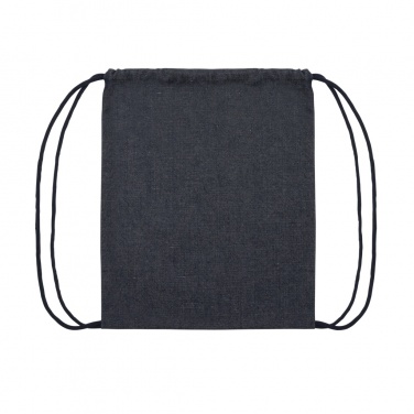 Logo trade promotional merchandise image of: Impact AWARE™ recycled denim drawstring backpack