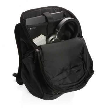 Logo trade promotional giveaways image of: Swiss Peak AWARE™ RPET 15.6 inch business backpack