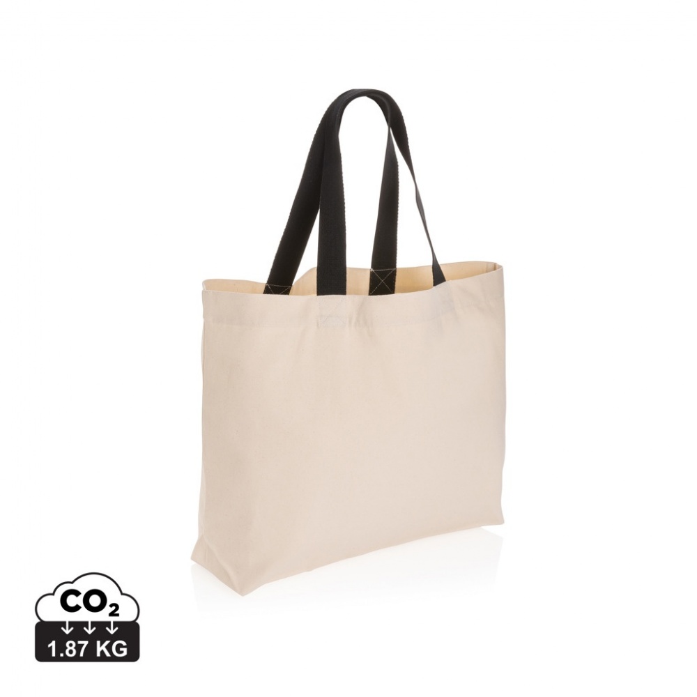 Logo trade promotional giveaways image of: Impact Aware™ 240 gsm rcanvas large tote undyed