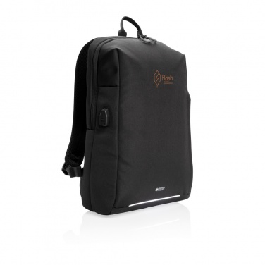 Logo trade promotional products picture of: Swiss Peak AWARE™ RFID and USB A laptop backpack