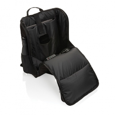 Logo trade corporate gifts picture of: Pedro AWARE™ RPET deluxe backpack with 5W solar panel