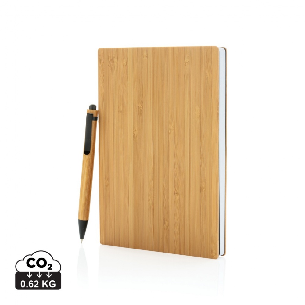 Logotrade promotional item image of: A5 Bamboo notebook & pen set