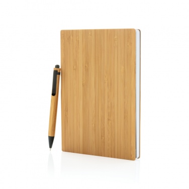 Logotrade promotional giveaway picture of: A5 Bamboo notebook & pen set