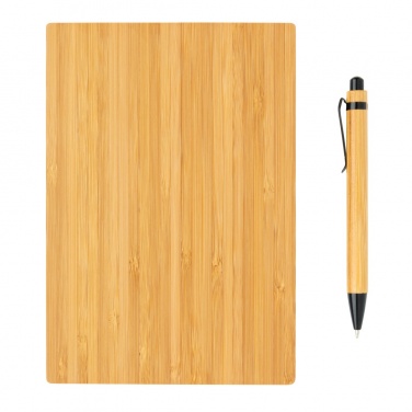 Logotrade promotional product image of: A5 Bamboo notebook & pen set