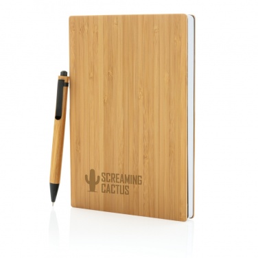 Logotrade promotional product image of: A5 Bamboo notebook & pen set