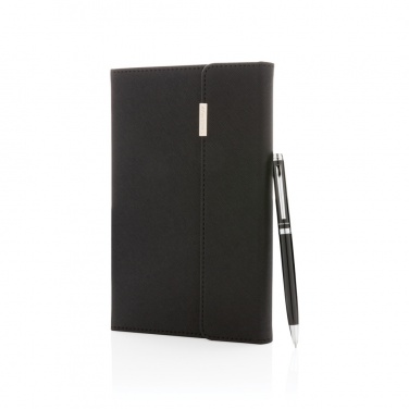 Logotrade corporate gift picture of: Swiss Peak deluxe A5 notebook and pen set
