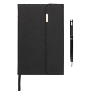 Logo trade promotional items image of: Swiss Peak deluxe A5 notebook and pen set