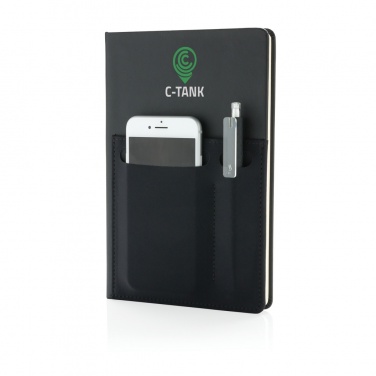 Logo trade promotional giveaways image of: A5 Deluxe notebook with smart pockets