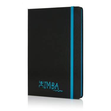 Logotrade corporate gift picture of: Deluxe hardcover A5 notebook with coloured side