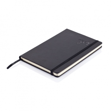 Logo trade promotional merchandise image of: Deluxe hardcover PU A5 notebook