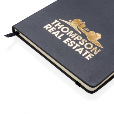 Logo trade promotional items picture of: Deluxe hardcover PU A5 notebook