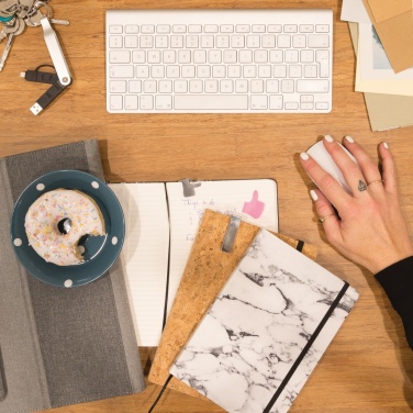 Logotrade promotional merchandise image of: A5 notebook with bamboo pen including stylus