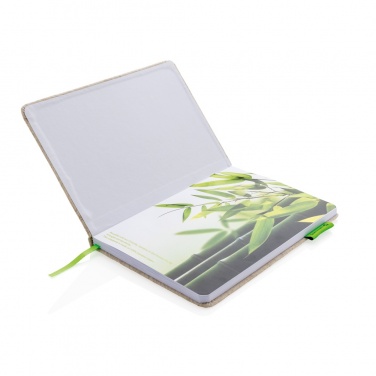 Logo trade corporate gifts picture of: A5 jute notebook