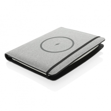 Logotrade advertising product image of: Air 5W wireless charging notebook with 5000mAh powerbank