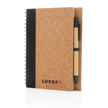 Logotrade promotional items photo of: Cork spiral notebook with pen