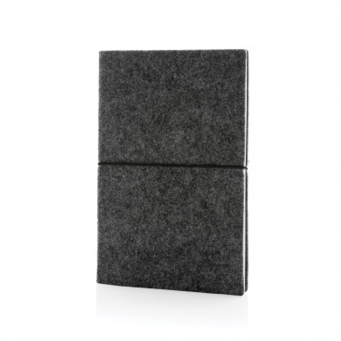 Logotrade promotional giveaways photo of: GRS certified recycled felt A5 softcover notebook